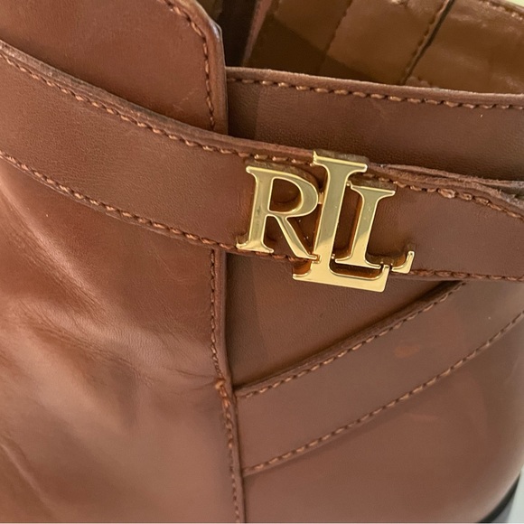Ralph Lauren Caramel Brown Chelsea Boots. Size 6 1/2. - Picture 4 of 9